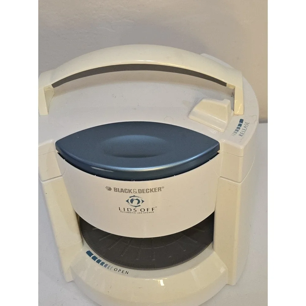 Black & Decker Lids Off JW200 Automatic Electric Jar Opener White Tested Works